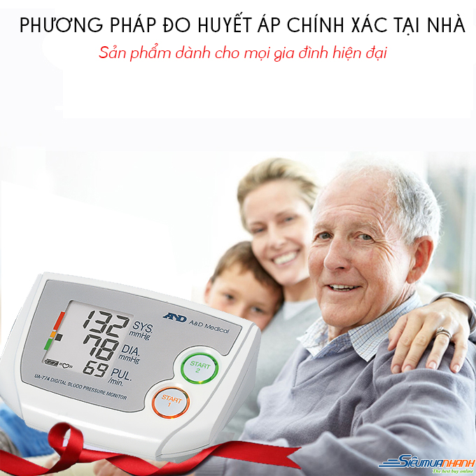 Máy đo huyết áp bắp tay tự động tại nhà AND UA-774